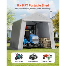 VEVOR Outdoor Storage Shelter Shed 8x8 ft Waterproof Carport Canopy Garage Tent