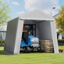 VEVOR Outdoor Storage Shelter Shed 8x8 ft Waterproof Carport Canopy Garage Tent