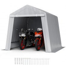 VEVOR Outdoor Storage Shelter Shed 8x8 ft Waterproof Carport Canopy Garage Tent