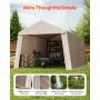 Outdoor Storage Shelter Portable Shed 10x15 ft Waterproof Canopy Garage Tent