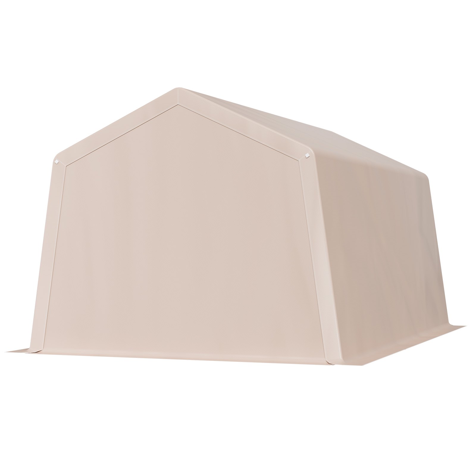 VEVOR Outdoor Storage Shed, 10 x 15 ft Portable Storage Tent with Roll-up Door, Waterproof Canopy Shed Shelter, Heavy Duty Frame, Patio Garage Carport for Motorcycle, Lawn Mower, Bike, Beige