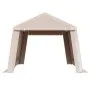 VEVOR Outdoor Storage Shed, 10 x 15 ft Portable Storage Tent with 2 Roll-up Doors & Vents, Waterproof Canopy Shed Shelter, Heavy Duty Frame, Patio Garage Carport for Motorcycle Lawn Mower, Beige