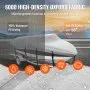VEVOR Boat Cover, 23'-24' Trailerable Waterproof Boat Cover, 600D Marine Grade PU Oxford, with Motor Cover and Buckle Straps, for V-Hull, Tri-Hull, Fish Ski Boat, Runabout, Bass Boat, Grey