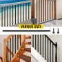 VEVOR Deck Balusters, 16 Pack Metal Deck Spindles, 44"x0.5" Staircase Baluster with Screws, Iron Deck Railing for Wood and Composite Deck, Stylish Black Baluster for Outdoor Stair Deck Porch