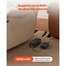 Battery Pack for Reclining Furniture 5000 mAh Battery Pack with Adapter