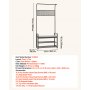 VEVOR Hall Tree, 72 in Coat Rack with Shoe Bench, Freestanding 2-Tier Shoe Rack Storage Organizer with Hooks, Hanging Rod and Wire Shelf, Steel Frame Entrance Coat Holder for Entry, Bedroom, Closet