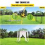 VEVOR Birdcage Shape Gazebo Pergola 9' x 6.6' for Wedding Outdoor Garden White