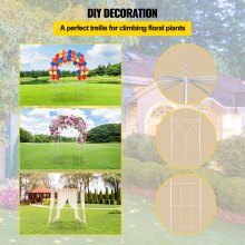 VEVOR Birdcage Shape Gazebo Pergola 9' x 6.6' for Wedding Outdoor Garden White
