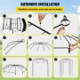 VEVOR Birdcage Shape Garden Arbor, 8 FT High, 5.2FT Wide, Heavy Duty Wrought Iron Arbor, Wedding Arch Trellis for Climbing Vines in Outdoor Garden, Backyard, Lawn, Patio, Black