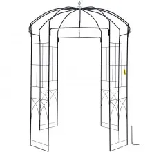 VEVOR Birdcage Shape Gazebo Pergola 9' x 6.6' for Wedding Outdoor Garden Black