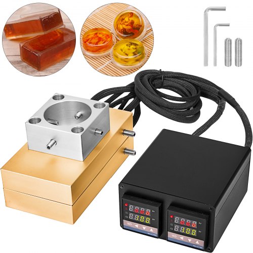 Rosin Press Plate Kit 4"x7" Rosin Extractor 4 Heating Rods 10-20 Ton Hydraulic