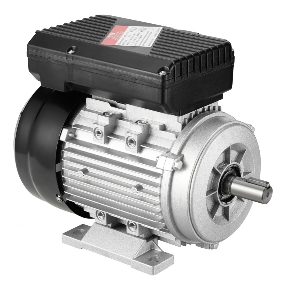 VEVOR 0.55KW Electric Motor 1400 rpm, AC 220~240V 4.5A, 80, B3 Frame, Air Compressor Motor Single Phase, 19mm Keyed Shaft, CW/CCW Rotation for Agricultural Machinery and General Equipment
