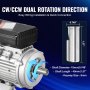 VEVOR 0.55KW Electric Motor 1400 rpm, AC 220~240V 4.5A, 80, B3 Frame, Air Compressor Motor Single Phase, 19mm Keyed Shaft, CW/CCW Rotation for Agricultural Machinery and General Equipment