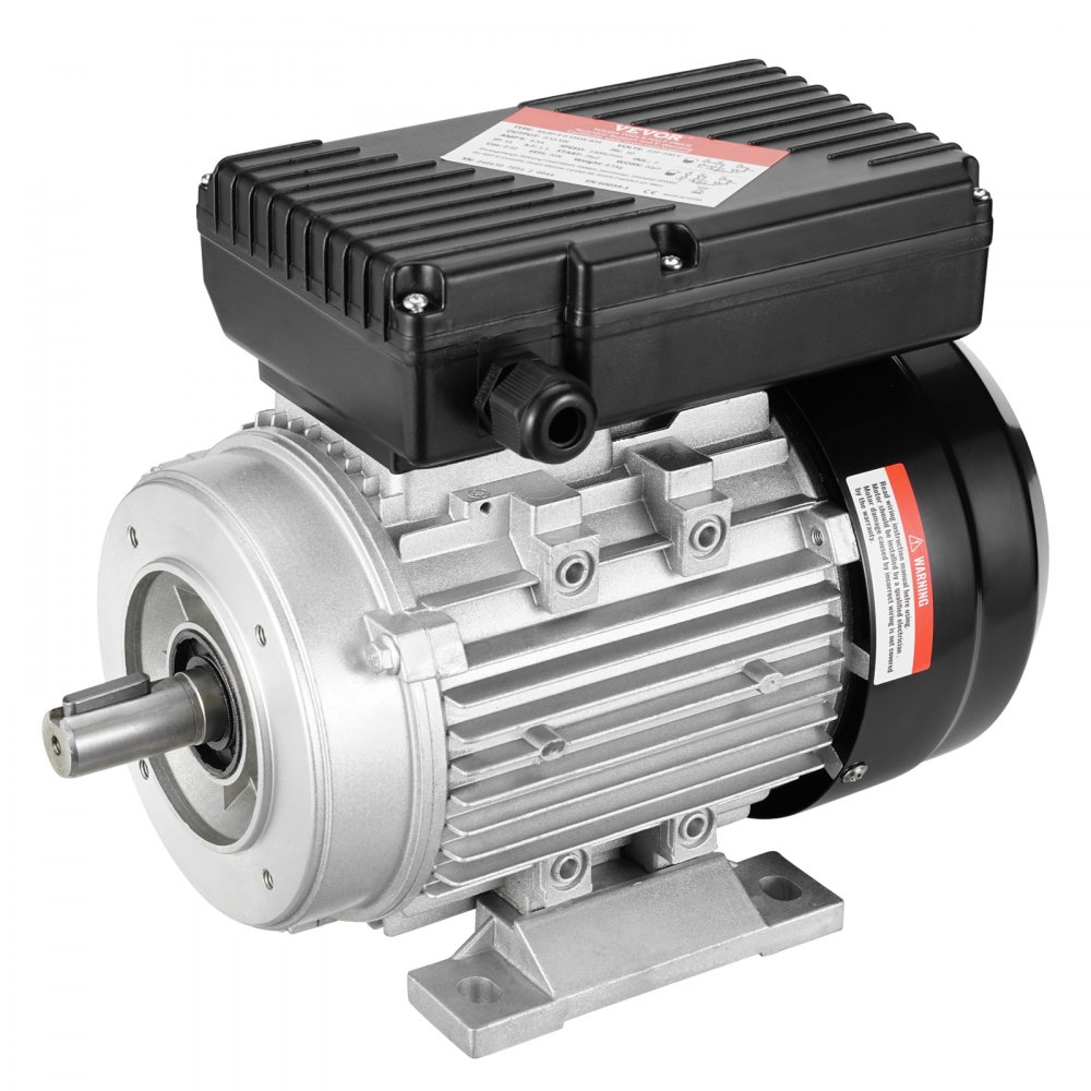 VEVOR 0,55KW Elmotor 1400RPM AC 220~240V 4,5A 1-faset 19mm Nøgleaksel