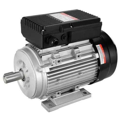 VEVOR 1.5KW Electric Motor 1400 rpm, AC 220~240V 9.85A, 90L, B3 Frame, Air Compressor Motor Single Phase, 24mm Keyed Shaft, CW/CCW Rotation for Agricultural Machinery and General Equipment