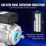 VEVOR 1.5KW Electric Motor 1400 rpm, AC 220~240V 9.85A, 90L, B3 Frame, Air Compressor Motor Single Phase, 24mm Keyed Shaft, CW/CCW Rotation for Agricultural Machinery and General Equipment