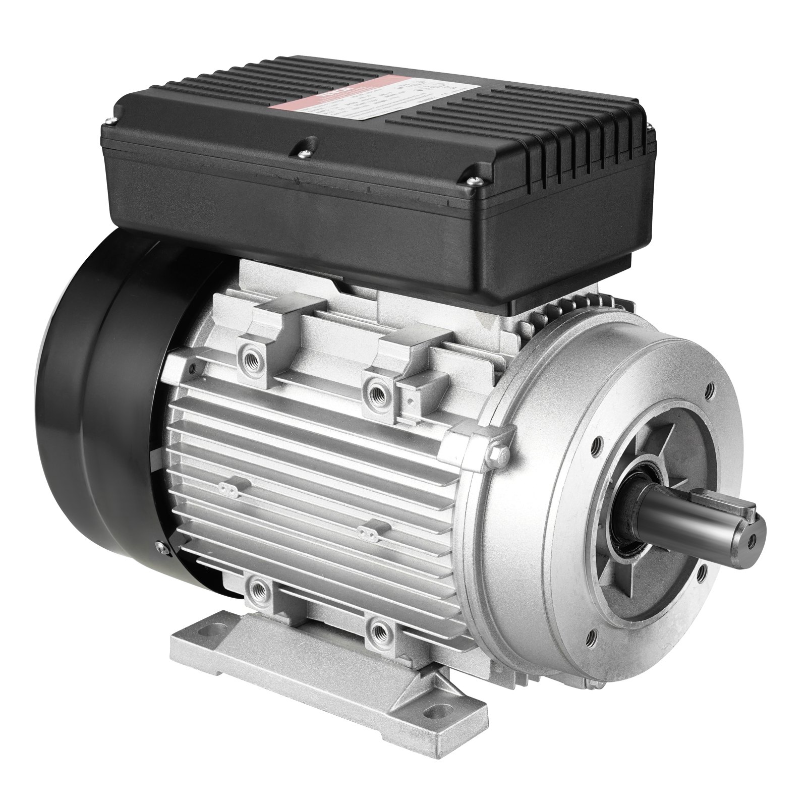 VEVOR 1.1KW Electric Motor 1400 rpm, AC 220~240V 7.5A, 90S, B34 Frame, Air Compressor Motor Single Phase, 24mm Keyed Shaft, CW/CCW Rotation for Agricultural Machinery and General Equipment