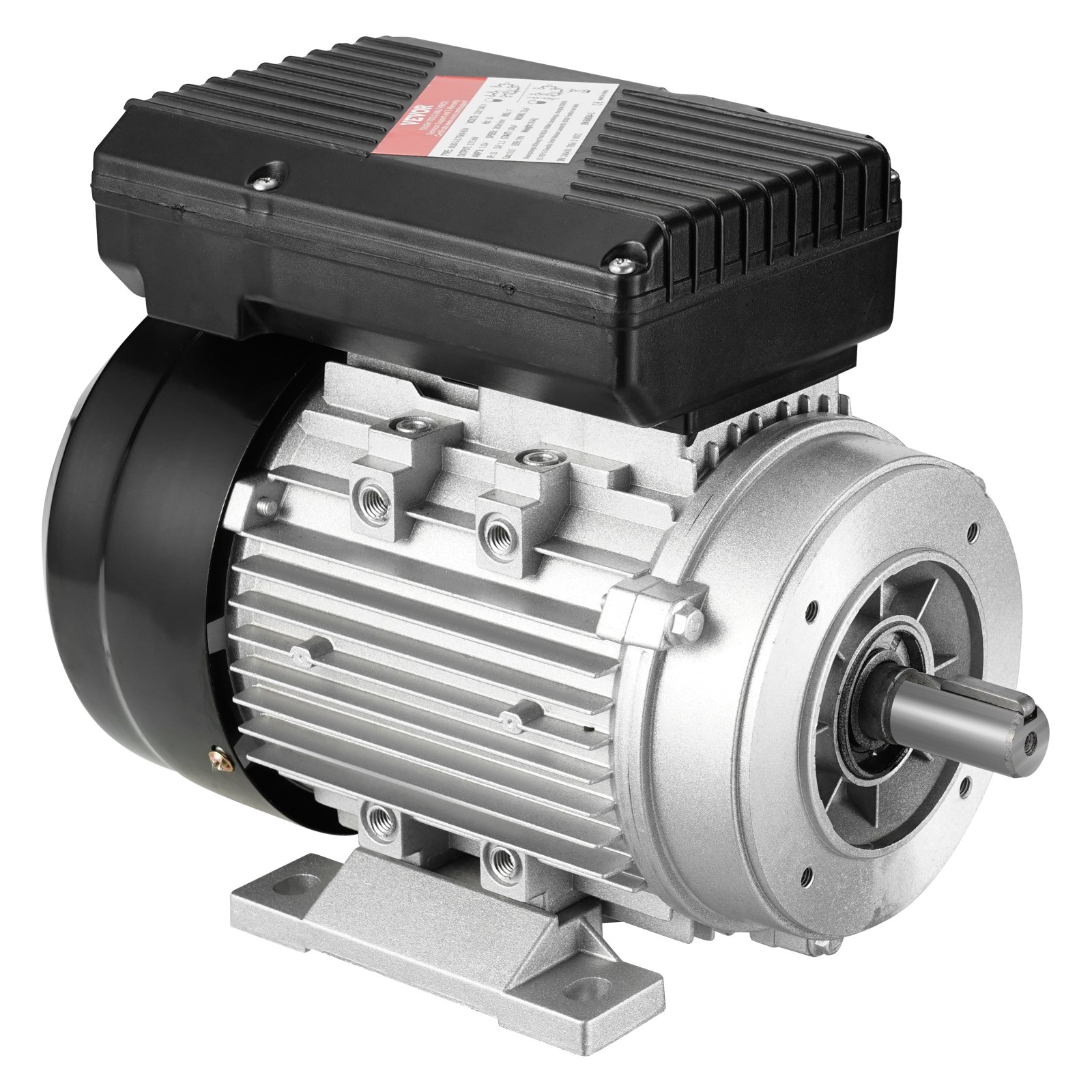 VEVOR 0.75KW Electric Motor 2850 rpm, AC 220~240V 5.15A, 80, B34 Frame, Air Compressor Motor Single Phase, 19mm Keyed Shaft, CW/CCW Rotation for Agricultural Machinery and General Equipment