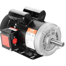 VEVOR 2HP Electric Motor 1725 rpm, AC 115V/230V, 143/5T Frame, Air Compressor Motor Single Phase, 7/8" Keyed Shaft, CW/CCW Rotation for Agricultural Machinery and General Equipment