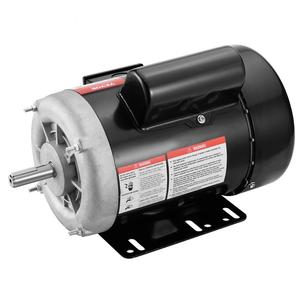 VEVOR 0.75HP Electric Motor 1725 rpm, AC 115V/230V, 56 Frame, Air Compressor Motor Single Phase, 5/8" Keyed Shaft, CW/CCW Rotation for Agricultural Machinery and General Equipment