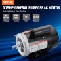 VEVOR electric motor 0.75hp ac, 115v/230v, 12.0a/6.0a, frame 56, cw/ccw, quickly revive your machine.