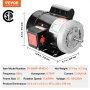 VEVOR electric motor, 0.75hp, 1725rpm, 60hz, 115/230v, 27.1 lbs, item sy-3/4hp-4p-b3-c, dimensions 12.4x9.1x8.3 in.