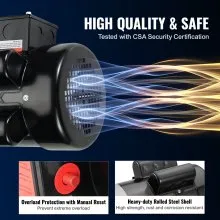 VEVOR 2HP Electric Motor 1725 rpm, AC 115V/230V, 56C Frame, Air Compressor Motor Single Phase, 5/8" Keyed Shaft, CW/CCW Rotation for Agricultural Machinery and General Equipment