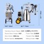 VEVOR Electric Milking Machine 25L, Milker Machine 5-8 Cows per Hour, 0.55 KW 1680 RPM Milking Equipment with 25L 304 Stainless Steel Bucket Single Cow Milking Machine Bucket Milker for Cows and Goat
