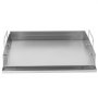 VEVOR Stacmless Steel Griddle 46x41 cm Flat Top Outdoor Plate with Handle, for BBQ Eggs Burger, Even Heat Distribution, Portable Rectangular Family Cookware for Gas Grill/Stove and Oven