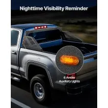 Truck Bed Roll Bar Universal Chase Rack with Light for Full-Size Pickup