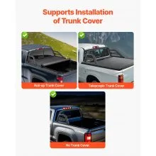 VEVOR Truck Bed Roll Bar, Universal Pickup Sport Adjustable Bar Chase Rack Compatible with Full-Size Truck, Carbon Steel Construction with Extension Light Bracket, No Rack Included