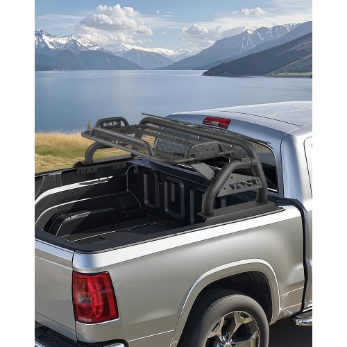 Truck Bed Roll Bar Universal Chase Rack with Rack for Full-Size Pickup
