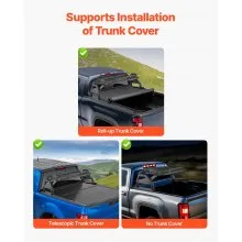 VEVOR Truck Bed Roll Bar, Universal Adjustable Sport Bar Chase Rack, with Luggage Rack for Full-Size Pickup, Carbon Steel Construction with Extension Light Bracket, Rust-resistant Coating