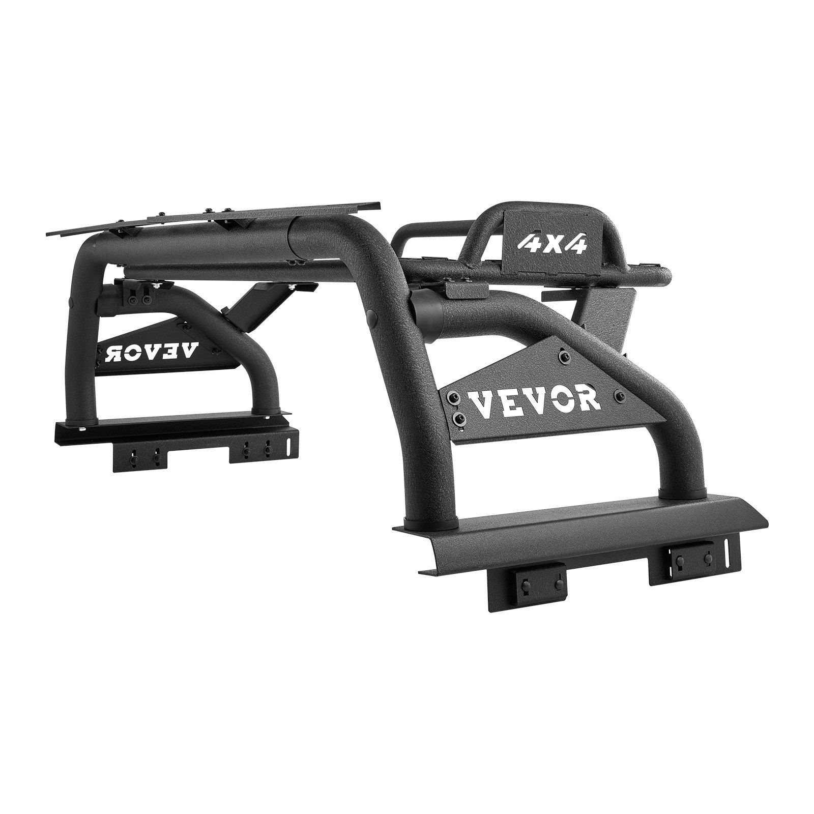 VEVOR Truck Bed Roll Bar, Universal Adjustable Sport Bar Chase Rack, with Luggage Rack for Full-Size Pickup, Carbon Steel Construction with Extension Light Bracket, Rust-resistant Coating