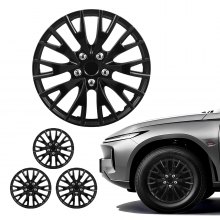 VEVOR Hubcaps Wheel Covers, 16 Inch Set of 4 Wheel Rim Cover Hubcaps OEM Replacement, R16 Size Snap On Car Hub Caps, Universal 20-Spoke ABS Tire Rim Caps for Hyundai Chevrolet Ford Honda, Gloss Black