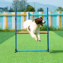 VEVOR Dog Agility Training Equipment 4 PCS Set with Hurdles Jump Ring Pause Box