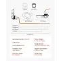 VEVOR Toilet Handle Replacement Kit, Side Mount Universal Toilet Handle, Toilet Handle Lever with Stainless Steel Flapper Chain, Toilet Flush Handle Fits Various Toilet Tanks, Chrome Finish, Silver