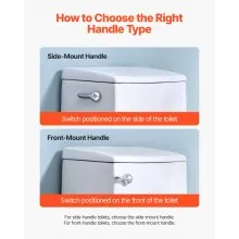 Toilet Handle Replacement Kit Side Mount Universal Toilet Flush Handle Chrome