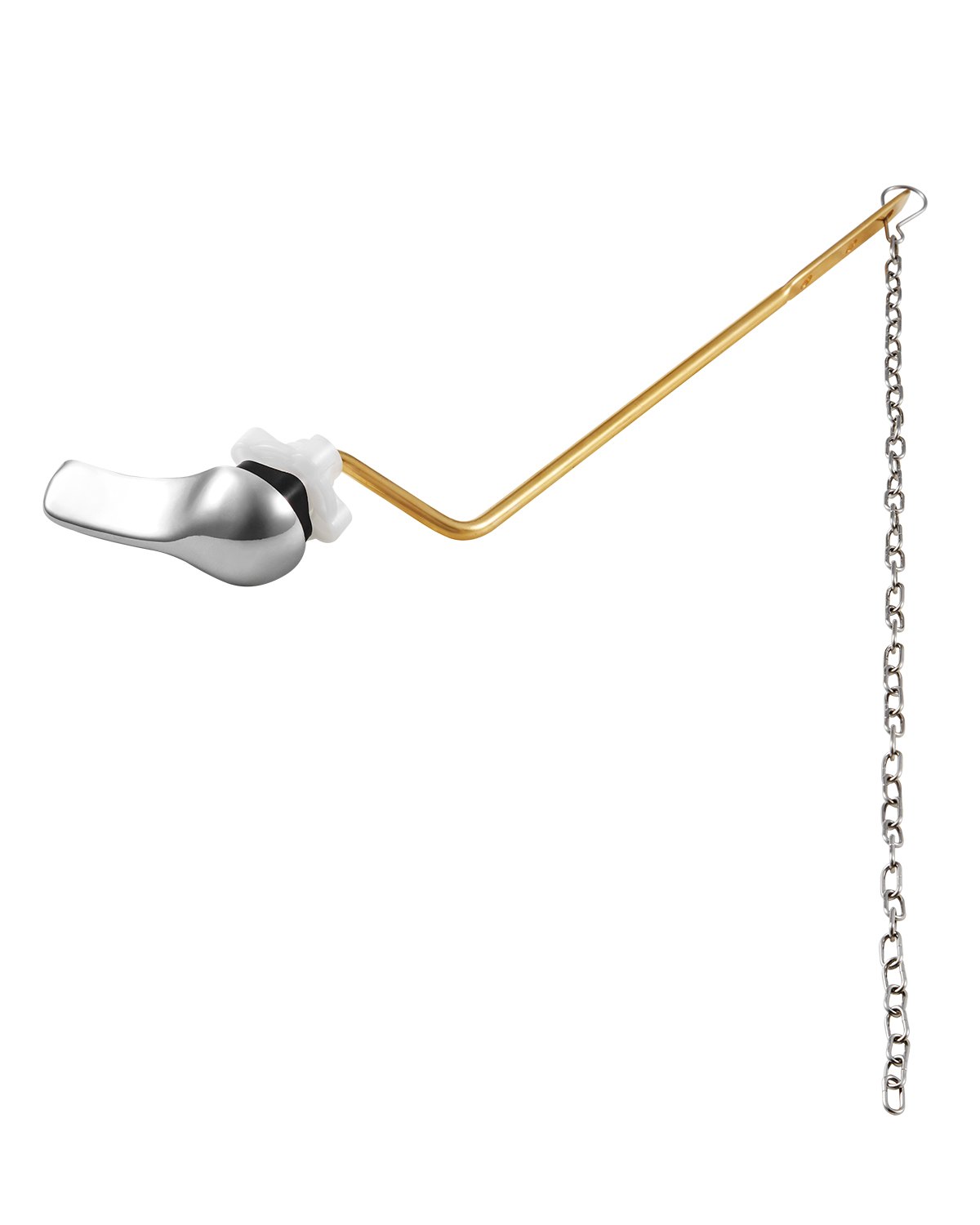 VEVOR Toilet Handle Replacement Kit, Side Mount Universal Toilet Handle, Toilet Handle Lever with Stainless Steel Flapper Chain, Toilet Flush Handle Fits Various Toilet Tanks, Chrome Finish, Silver