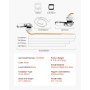 VEVOR Toilet Handle Replacement Kit, Front Mount Universal Toilet Handle, Toilet Handle Lever with Stainless Steel Flapper Chain, Toilet Flush Handle Fits Various Toilet Tanks, Chrome Finish, Silver
