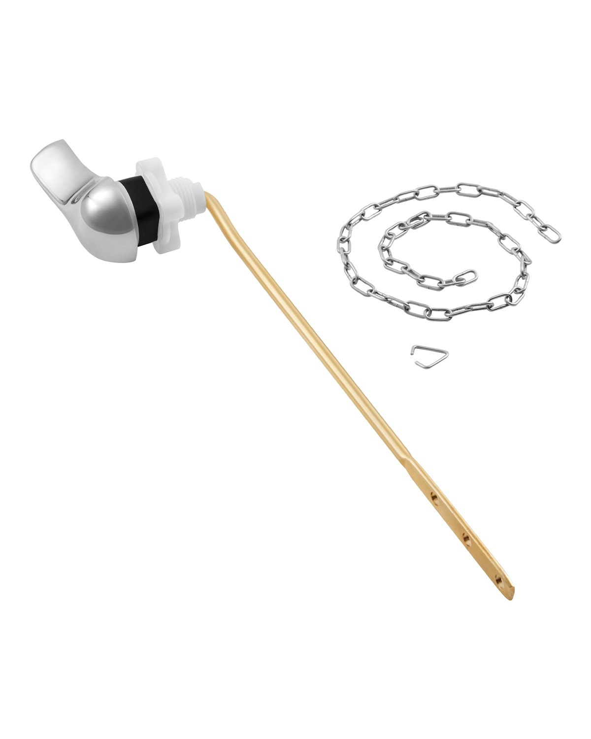 Kit de reemplazo de manija de inodoro, manija de descarga de inodoro universal de montaje frontal, cromada