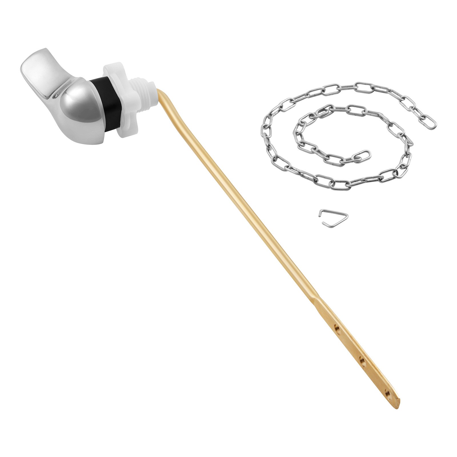 Kit de reemplazo de manija de inodoro, manija de descarga de inodoro universal de montaje frontal, cromada