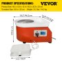 VEVOR 10in Pottery Wheel Forming Machine Ceramic Work DIY Clay