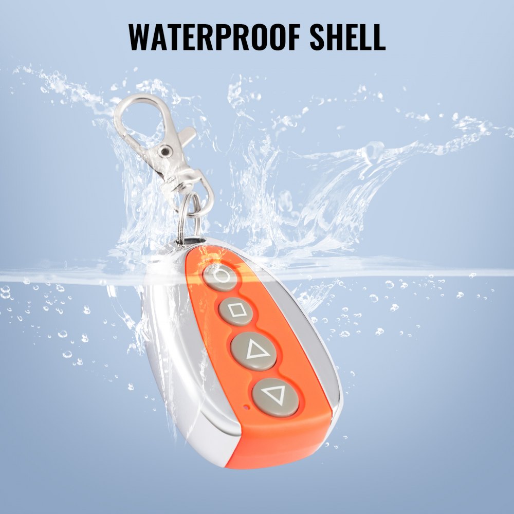 VEVOR Sliding Gate Opener Remote, 40m Range, 4-Button Automatic Gate Opener Remote, Remotes for Garage Door Openers, Multi-Code Electric Rolling Driveway-Gate Closer Smart Key Security Kit