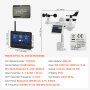 VEVOR 7-in-1 Wi-Fi Weather Station, 7" TFT Color Display, Wireless Weather Station with Solar-Powered Sensor, Indoor Outdoor Monitoring for Temperature, Humidity, Wind Speed Direction, and Rainfall