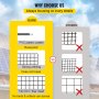 VEVOR Solar Panel Bird Wire, 8inch x 98ft Critter Guard Roll Kit, Solar Panel Guard with 100pcs Stainless Steel Fasteners, Removable PVC Coated Guard Wire for Squirrel, Bird, Critters Proofing