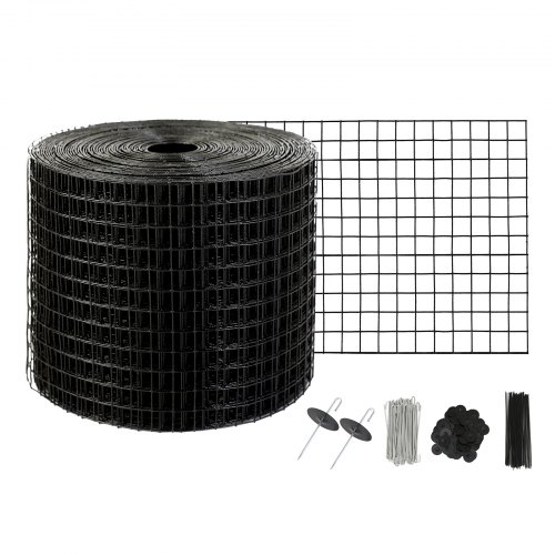 VEVOR 15 x 1524 cm Solar Panel Bird Guard, Critter Guard Roll Kit with 50pcs Aluminum Alloy Fasteners, Solar Panel Guard with Rust-proof PVC Coating, 12.7 mm Wire Roll Mesh
