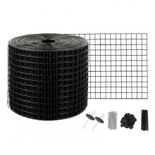 VEVOR 6 inch x 50ft Solar Panel Bird Guard, Critter Guard Roll Kit with 50pcs Stainless Steel Fasteners, Solar Panel Guard with Rust-proof PVC Coating, 1/2 inch Wire Roll Mesh