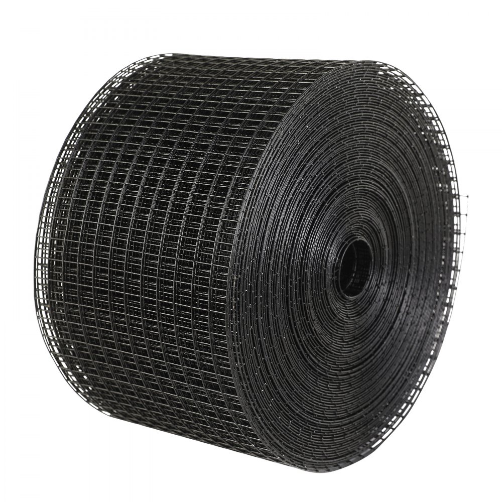 VEVOR 8 inch x 100ft Solar Panel Bird Guard, Critter Guard Roll Kit with Rust-proof PVC Coating, Solar Panel Guard with 50pcs Tire Wires, 1/2 inch Wire Roll Mesh