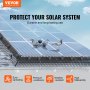VEVOR 8 inch x 100ft Solar Panel Bird Guard, Critter Guard Roll Kit with Rust-proof PVC Coating, Solar Panel Guard with 50pcs Tire Wires, 1/2 inch Wire Roll Mesh